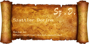 Szattler Dorina névjegykártya