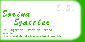 dorina szattler business card